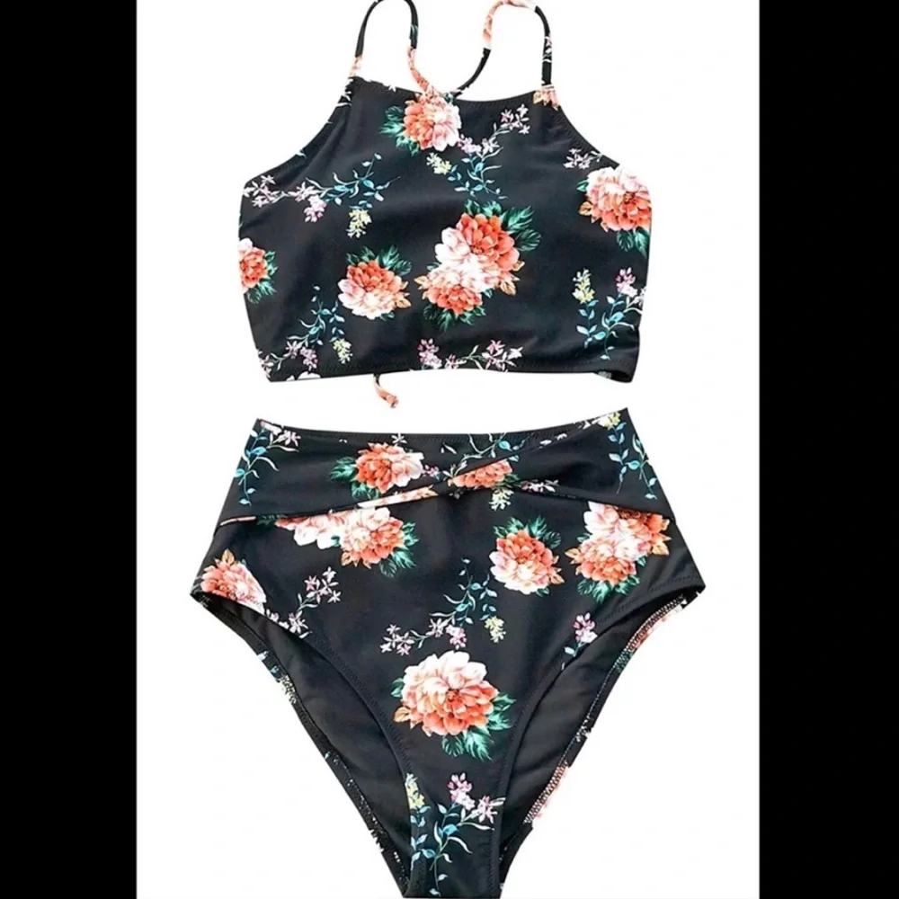 CupShe Floral Bikini swimsuit - Picture 1 of 8